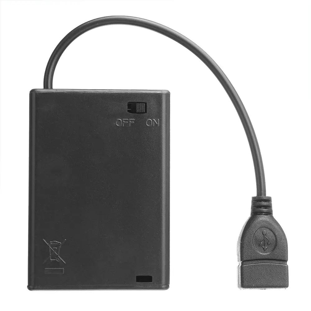 

Battery Case LED Lighting USB Port Holder Portable Replacement ABS Building Block Accessories Mini Lightweight For Lego