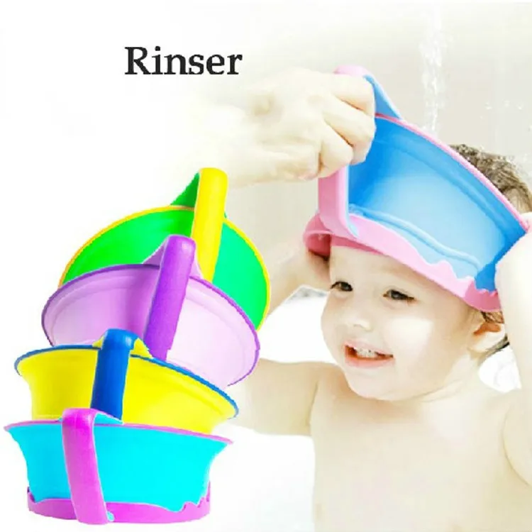 2016 New Adjustable Baby Shower Cap Kids Bath Visor Hat ...