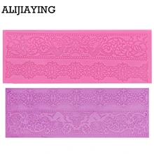 M0361 кружева цветочный узор/границы силиконовые формы для украшения торта инструменты для выпечки помадки торты Свадебные инструменты