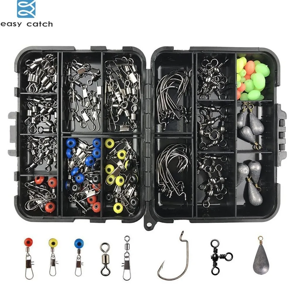 EasyCatch160pcssetFishingAccessoriesKitIncludingJigHooks