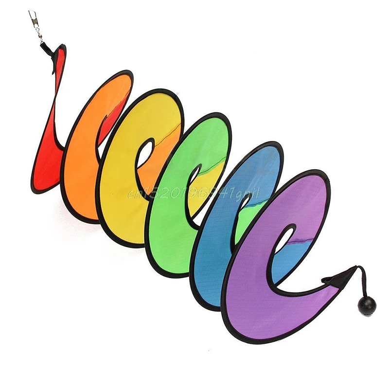 

Foldable Rainbow Spiral Windmill Wind Spinner Camping Tent Home Garden Decor Hot