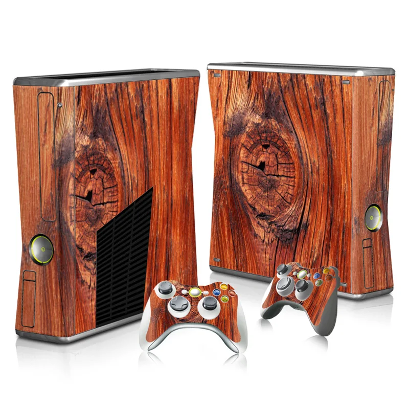 

Skin Sticker Cover For Microsoft Xbox 360 Slim Decal Console 2PCS Controllers