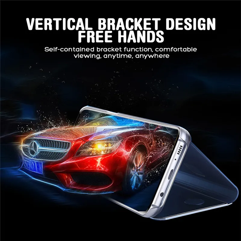Smart Mirror Flip Phone Case For Samsung Galaxy A70 A50 A40 A30 A20 A10 S8 S9 Plus Stand Case Coque Cover For M10 M20 M30 Cases