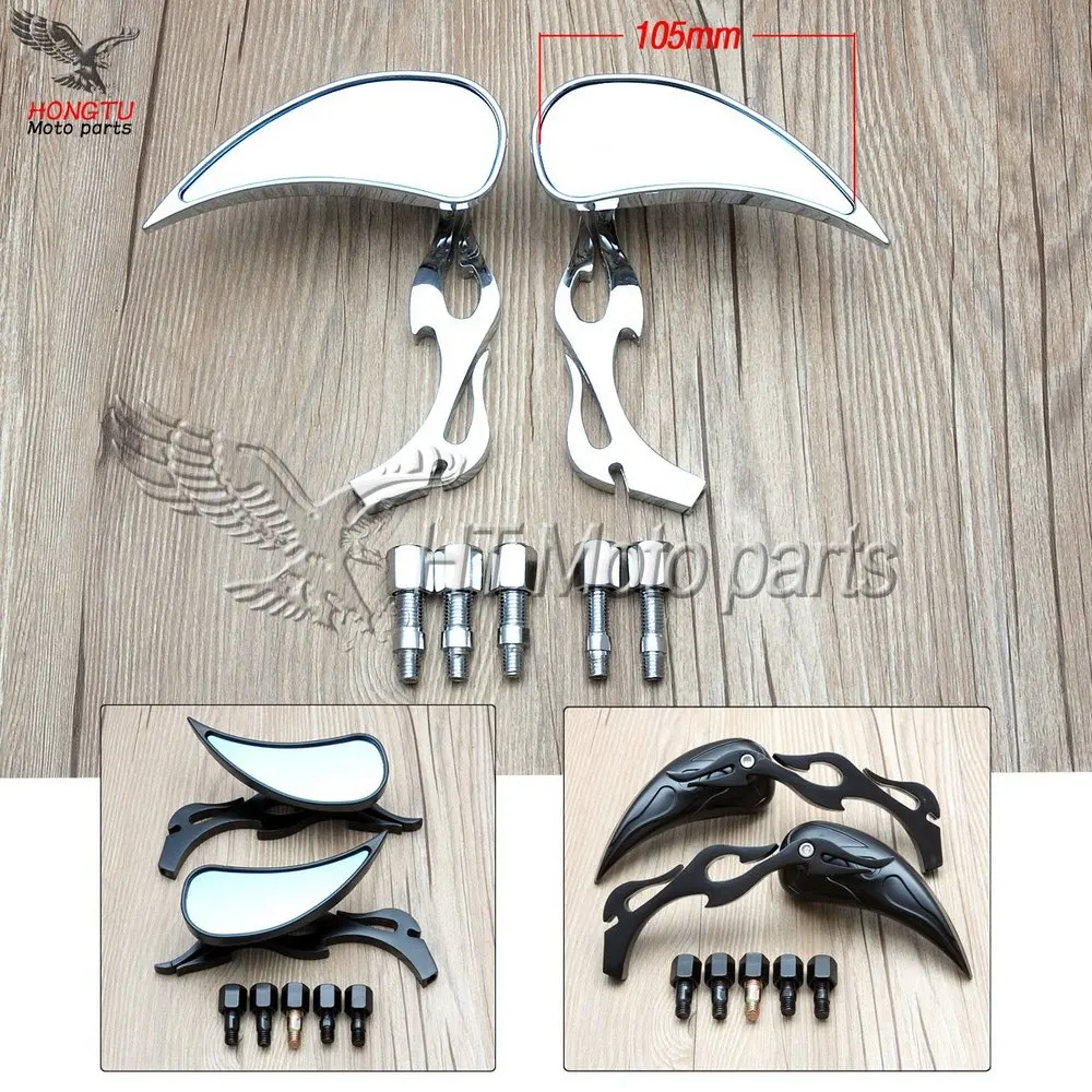 

Modified Leaf shape Motorcycle Rearview Mirrors For Harley 883 Magna 250/750 steed 400 600 shadow 400/750 VTX1300/1800 CA250