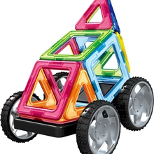 24 шт.-87 шт., модели автомобилей, магнитные плитки, магнитные 3D Строительные блоки, набор для детей, Обучающие блоки для укладки, Рождественский подарок