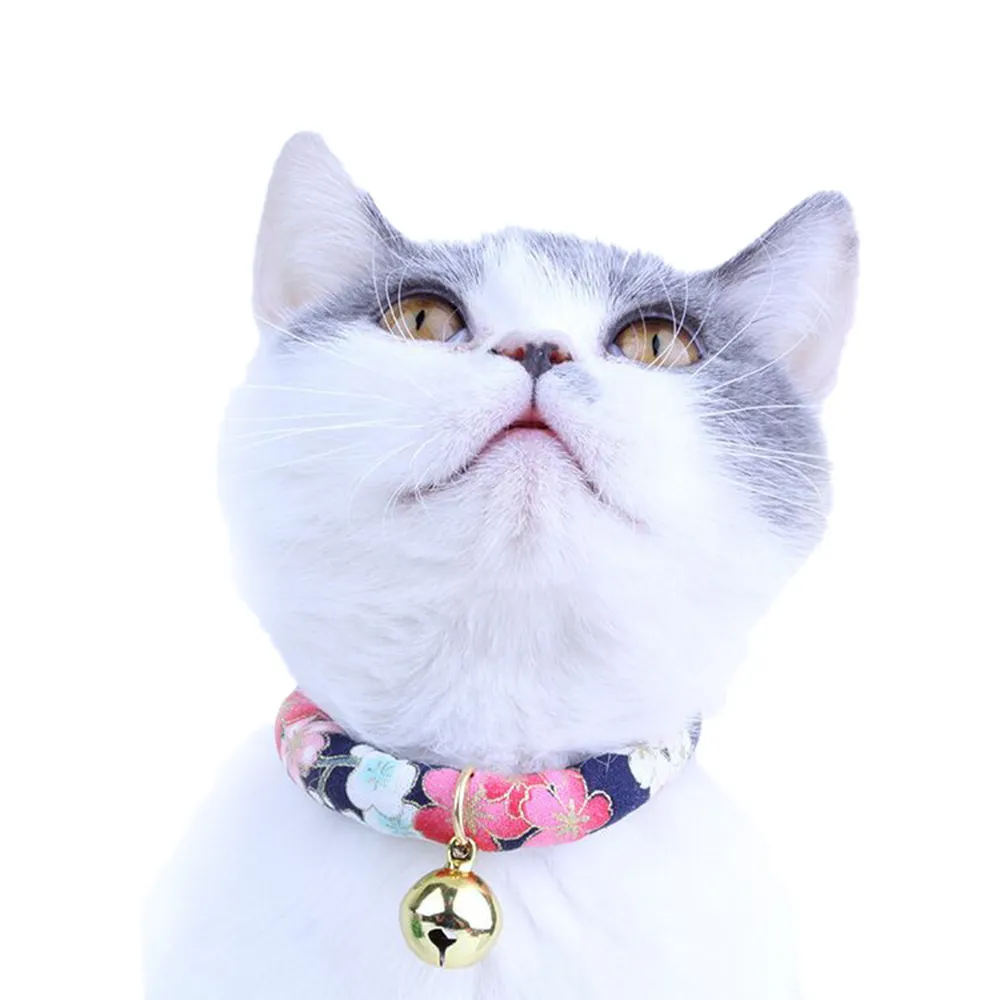 Pet Supplies. Pet Collar Japanese kimono pattern Cat Neckwear Cat Supplies Pet accessory Cat Collar