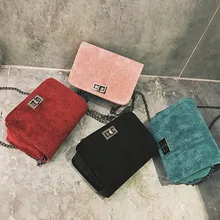 Женская модная шерстяная сумка с застежкой, сумки через плечо