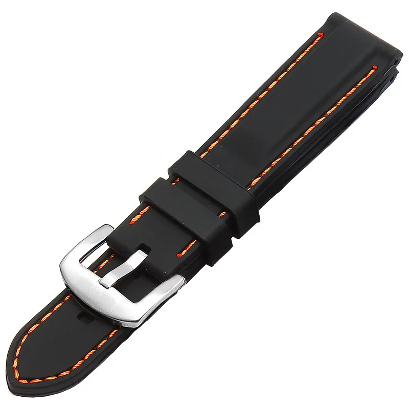 20mm 22mm 24mm Silicone Rubber Watch Strap Diving Sport Watch Waterproof Watch Strap for Boy and Girl