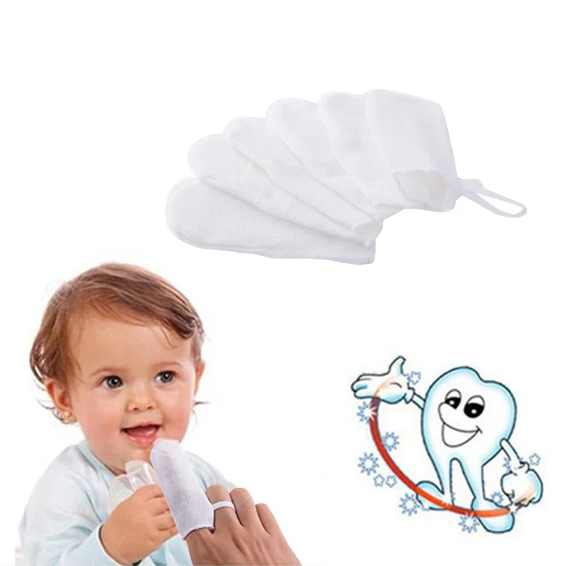 Baby oral cleaning gauze finger brush six packs/Newborn supplies/Baby