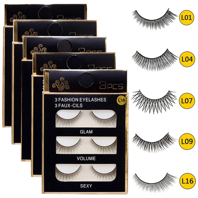 Best Price ELECOOL 3 Pairs Natural Long Curling False Eyelash Soft Slender False Eyelash 3D Eyelash Extensions Makeup Tool Accessories Best Price ELECOOL 3 Pairs Natural Long Curling False Eyelash Soft Slender False Eyelash 3D Eyelash Extensions Makeup Tool Accessories