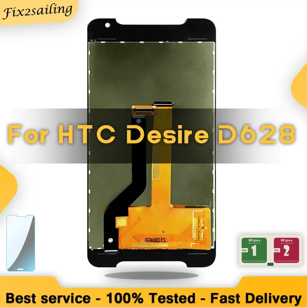 

100% Test working 5.0" LCD Display For HTC Desire 628 D628 Touch Screen Digitizer Assembly Replacement parts Black/White