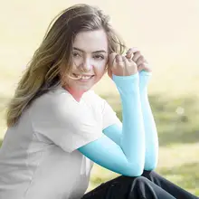 1 пара летних вождения на открытом воздухе езда на велосипеде Бег дышащая защита от солнца УФ нарукавники