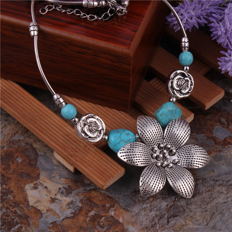 Женское Ожерелье в богемном стиле с искусственным камнем|pendant woman|stone necklaceflower necklace