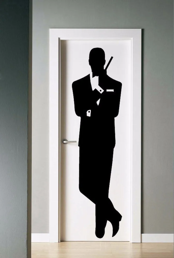 

Clothes Shop James Bond Man Fashion Mural ArtVinyl Wall Decal Wall Sticker Man Clothes Store Restaurant Bedroom Home Decoration