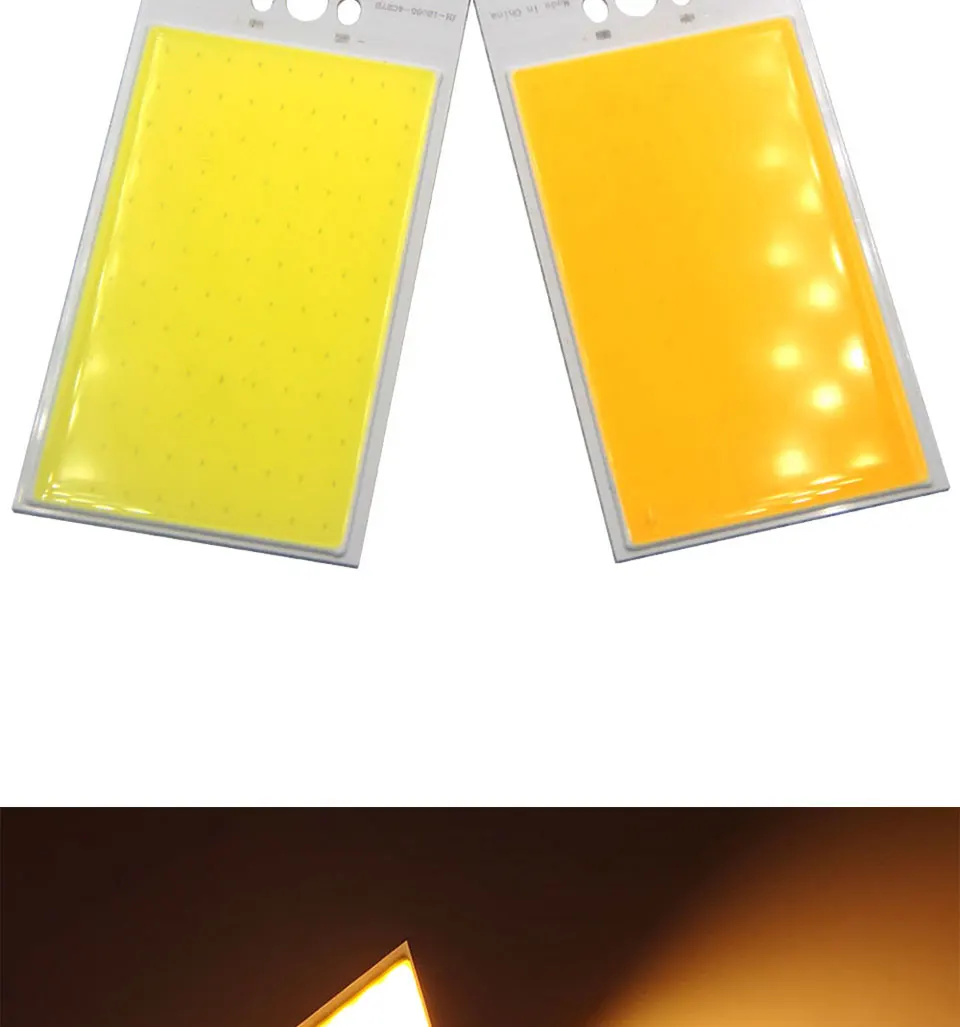 COOLEEON 12065mm 30W 12V COB LED Light Panel for Indoor Outdoor Work Lamp House Car Lighting DIY Dimmable LED Bulbs DC12V Chip (8)