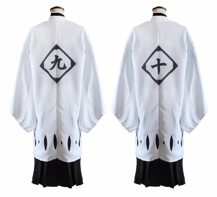 Cosplay&Ware [6]13 Numbers Anime Bleach Haori Cosplay Costume White Short Long Sleeve Cloak From 1st To 13th Division Captain Cape -Cosplay&Ware anime Shop
