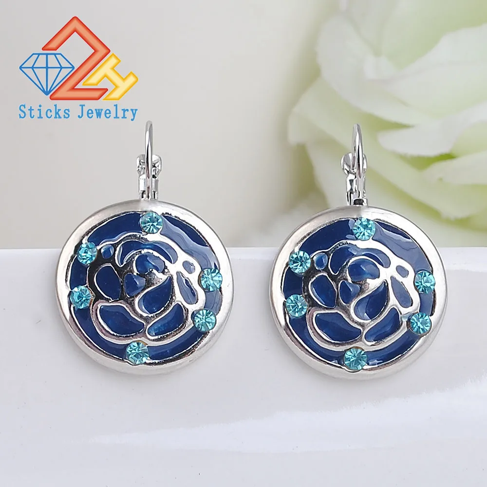 

Charm Earrings Ear clip Environmentally Friendly Material Blue Earrings