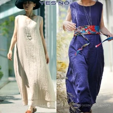Дизайн Новинка года поступления Для женщин длинные платья Платья из хлопка женские цельнокроеное платье длинное платье 16358