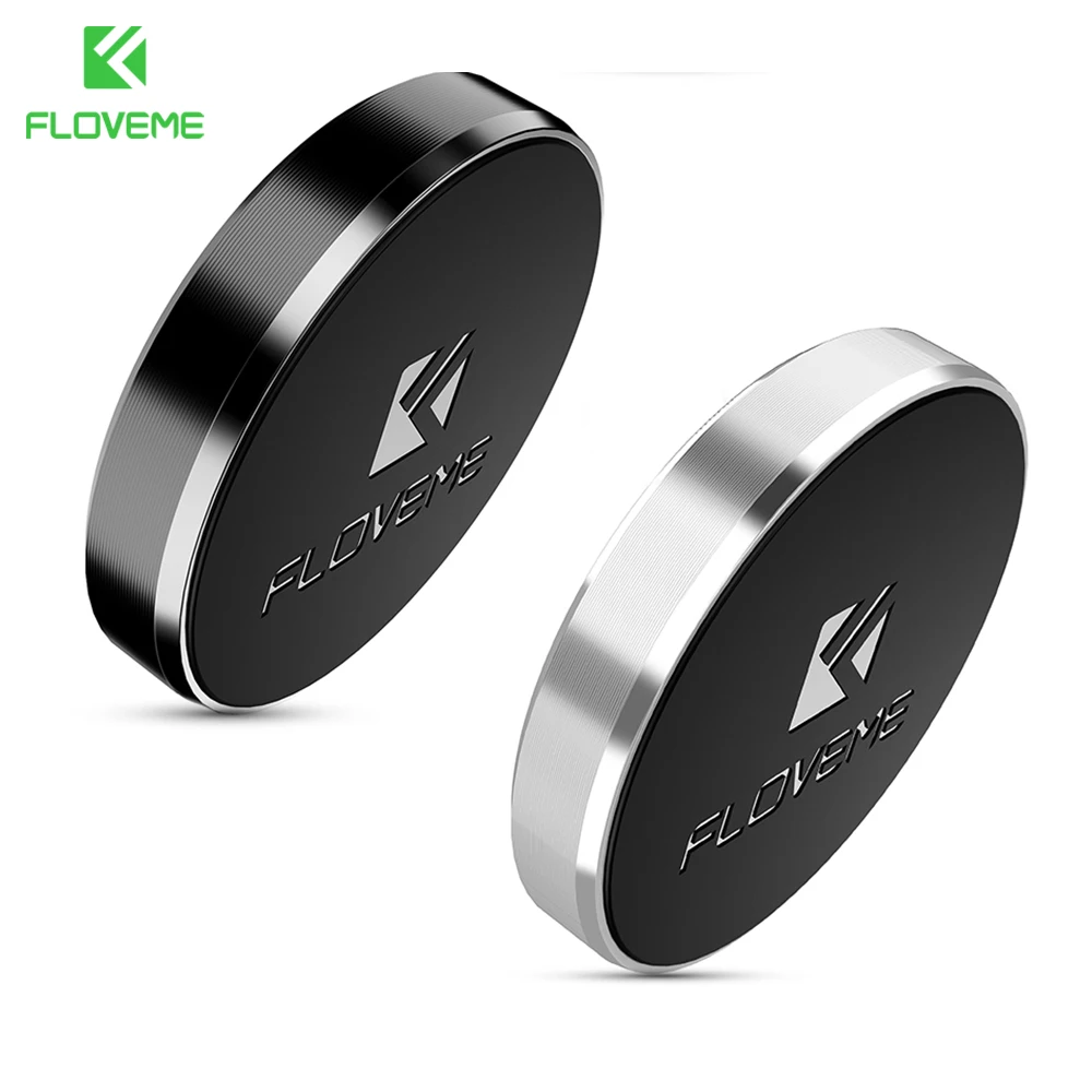

2pcs/lot FLOVEME Strong Magnetic Phone Holder Stand Multi-functional Wall Desktop Car Holders Mini Aluminum Stand For iPhone