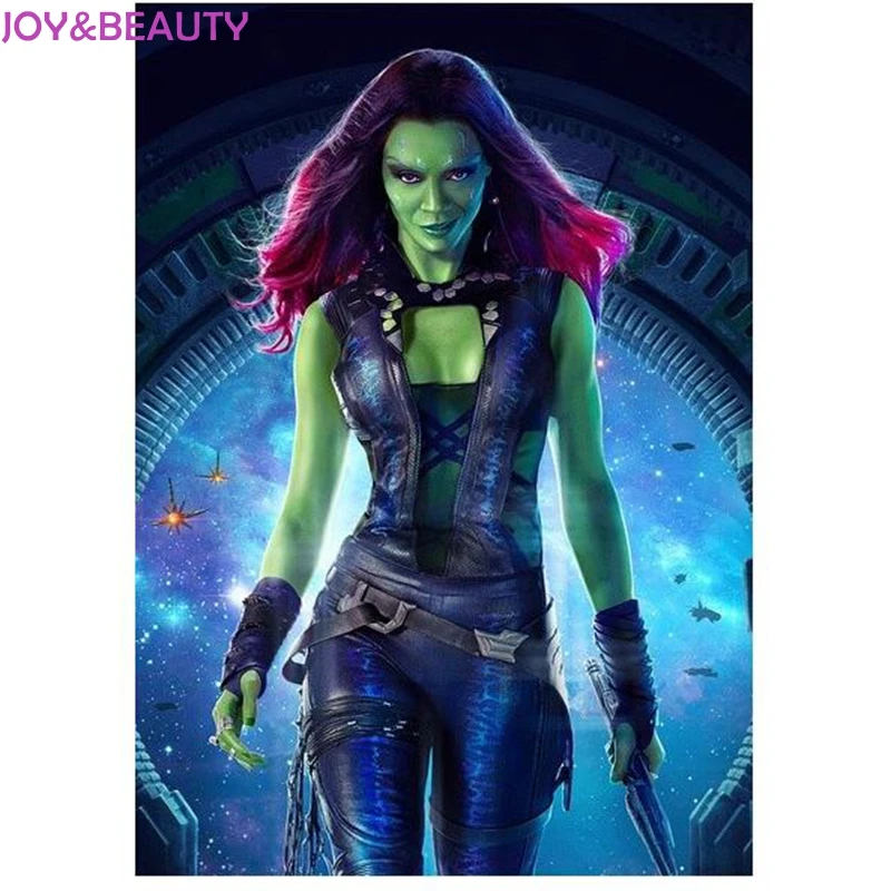 JOY& BEAUTY, парик Gamora, женские длинные волнистые волосы, фиолетовые, розовые, красные, смешанные, термостойкие синтетические волосы, косплей, парики, 24 дюйма