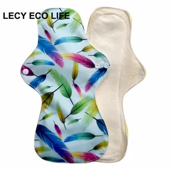 

Lecy Eco Life 1pc 13" reusable organic bamboo terry mama cloth menstrual pads for very heavy flow periods