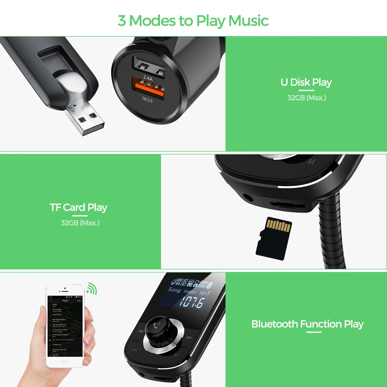 Bluetooth 4 2 автомобильный fm передатчик комплект ЖК дисплей беспроводной авто Mp3