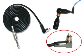 

1PCS Tattoo Right Angled Black RCA Silicone Clip Cord Feet Soft Silicone Cord For Tattoo Machine Power Supply