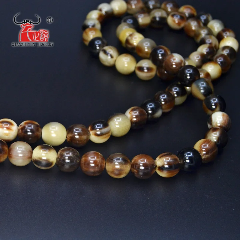 20 шт в тибетском стиле натуральный Рог яка четки ручной работы кости шарик