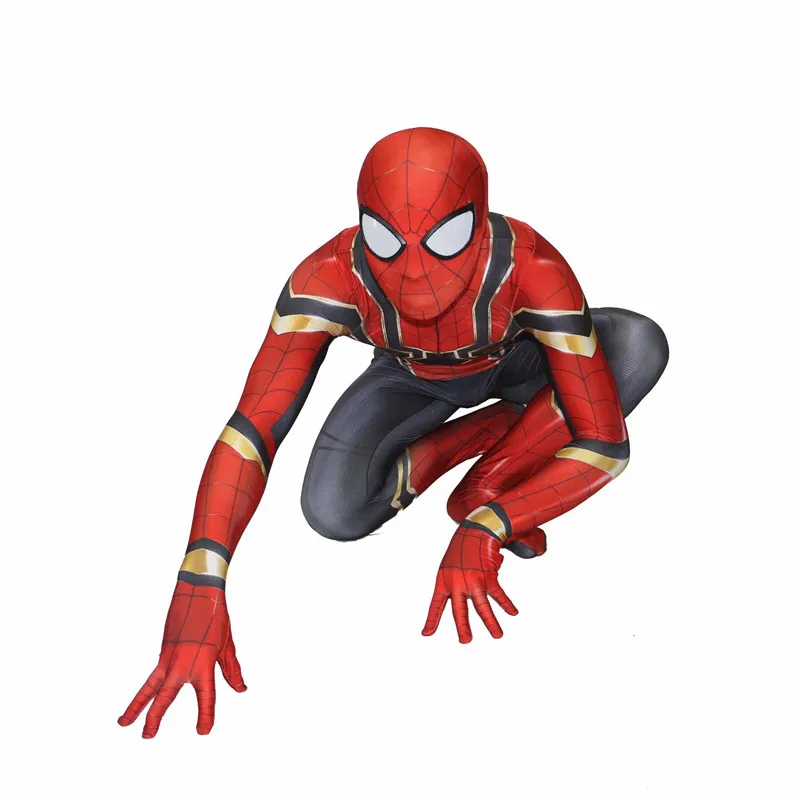 Костюмы для косплея супергероя «Человек-паук», «зентай», «Железный Человек-паук», комбинезоны, вечерние костюмы