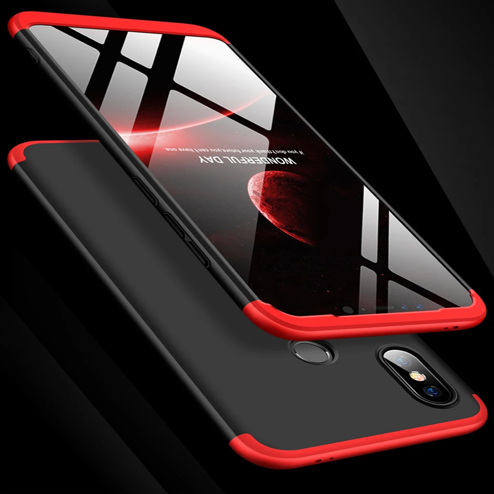 Чехол с полным покрытием 360 градусов для Xiaomi Mi8 SE Mi 8 закаленным стеклом роскошный