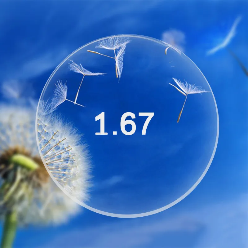 

1.67 Index Aspheric Ultra thin Optical Photochromic Prescription Lens Myopia Lens Glasses Anti-Radiation Reflection 2 PCS