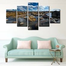 5 Panel Modern Printed Blue Beach Sea Scenes Pictures Wall Art ... 5 Panel Modern Printed Blue Beach Sea Scenes Pictures Wall Art ...