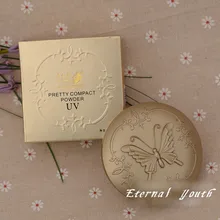 Ретро Бабочка макияж компактная пудра основа SPF15 натуральный консилер инструменты