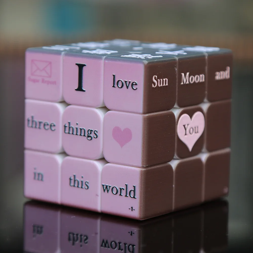 Lefun три шага магический куб три для того, чтобы смыть скольжения оригинальность волшебный куб Lover раздел любовь письмо признание подарок