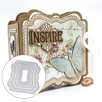 

10PCS Fashion Elegant Irregular Square Shape Embossing Cutting Die Stencil Template Mould for DIY Scrapbooking Photo Album Cards