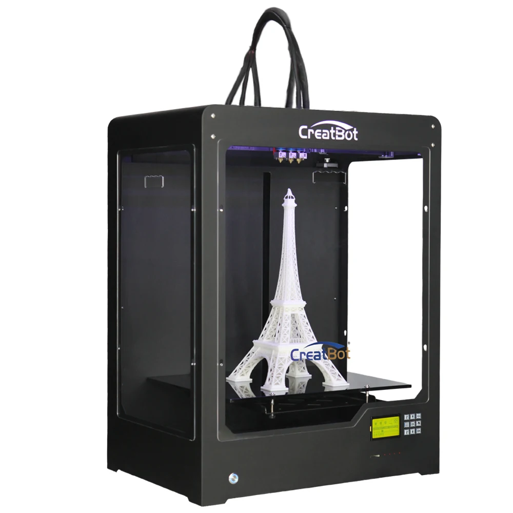 cheap DEPlus03 Large Build Size 400*300*520 mm Triple Extruder Metal Frame Printer 3d CreatBot 2KG Filaments PLA ABS 3.0mm