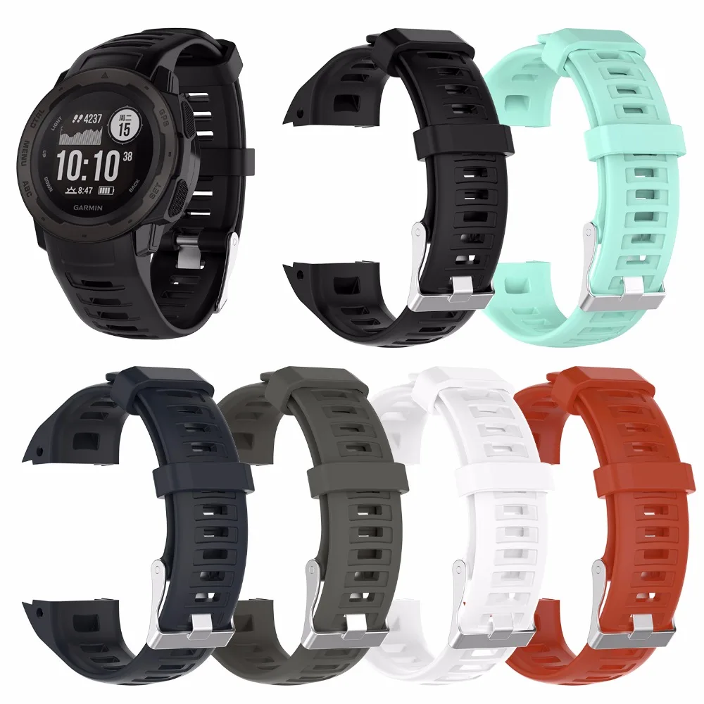Tschick For Garmin Instinct Watch Band Soft Silicone Bands Replacement for Smartwatch Women Men | Наручные часы