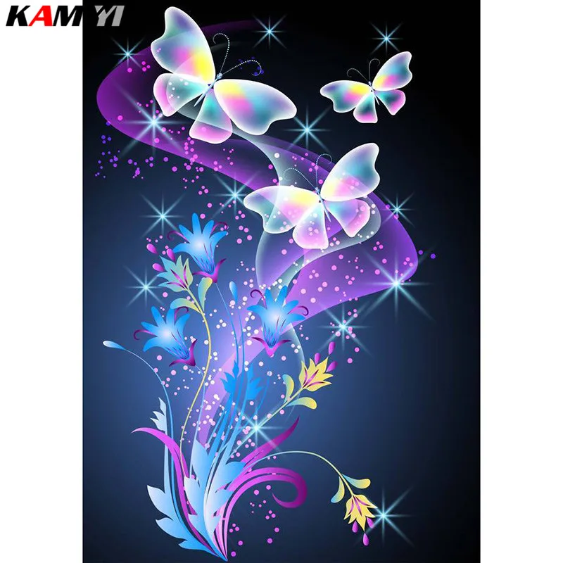 Full Square Drill 5D DIY Diamond Painting &quotFlower &amp butterfly&quot 3D Embroidery Cross Stitch Mosaic Home Decoration | Дом и сад