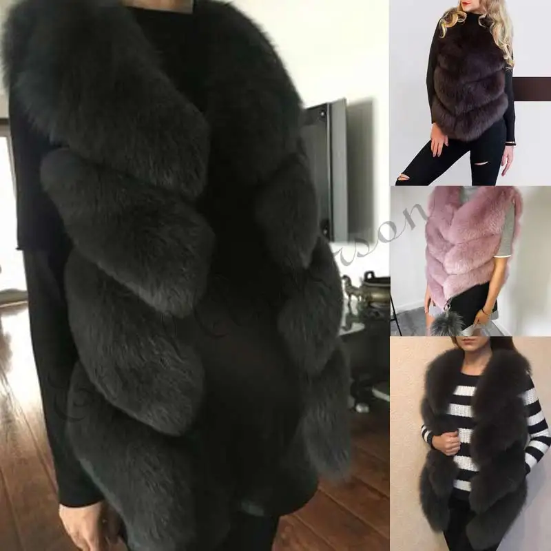 

ETHEL ANDERSON Lady 100% Natural Whole Real Fox Fur Gilet Vests Women's Real Fur Waistcoat Winter Thick Warm Girl Fur Vest