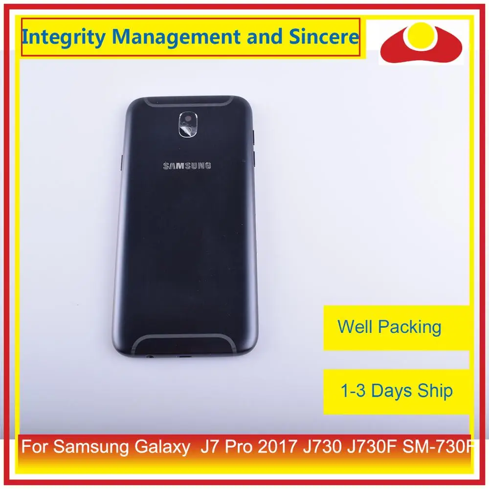 10 шт./лот для samsung Galaxy J7 Pro J730 J730F SM-730F корпус Батарейная дверная рама задняя крышка чехол Корпус Корпуса