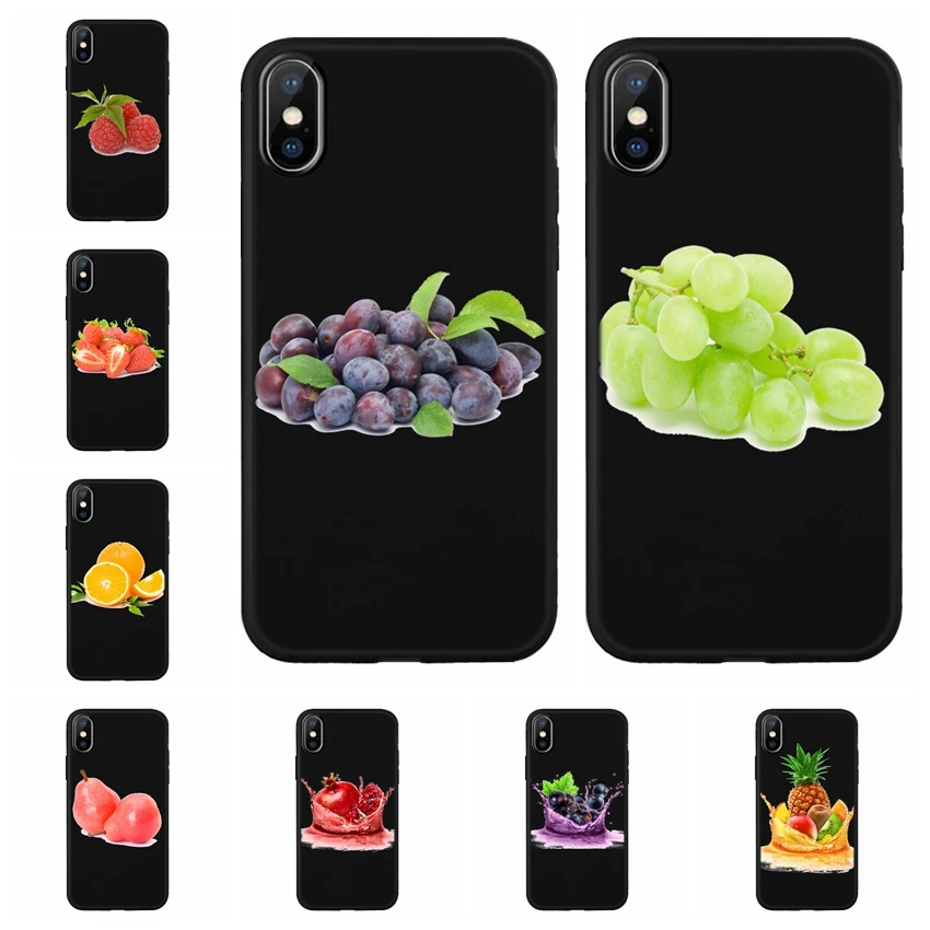 Summer Fruit Pineapple watermelon soft Black silicone phone cases cover for iPhone 6 6S 7 8 plus X XR XS MAX fundas capa Z656 |