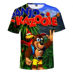 Лидер продаж, Banjo Kazooie 3D футболка для мужчин и женщин, футболки с короткими рукавами, новые летние футболки для мужчин, 3D Banjo Kazooie, футболка для
