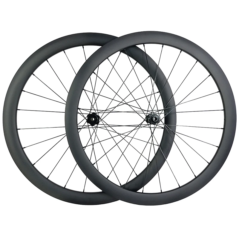 

1350g 700c 42mm asymmetric road disc TUBELESS TAPELESS carbon wheels 25mm U shape Novatec D411CB D412CB 12X100 12X142 NO HOLE