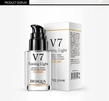 

30pcs/lot BIOAQUA Perfect Whitening Concealer 30ml Moisturizing Oil Control Invisible pores CC BB Cream V7 Lazy Nude Makeup
