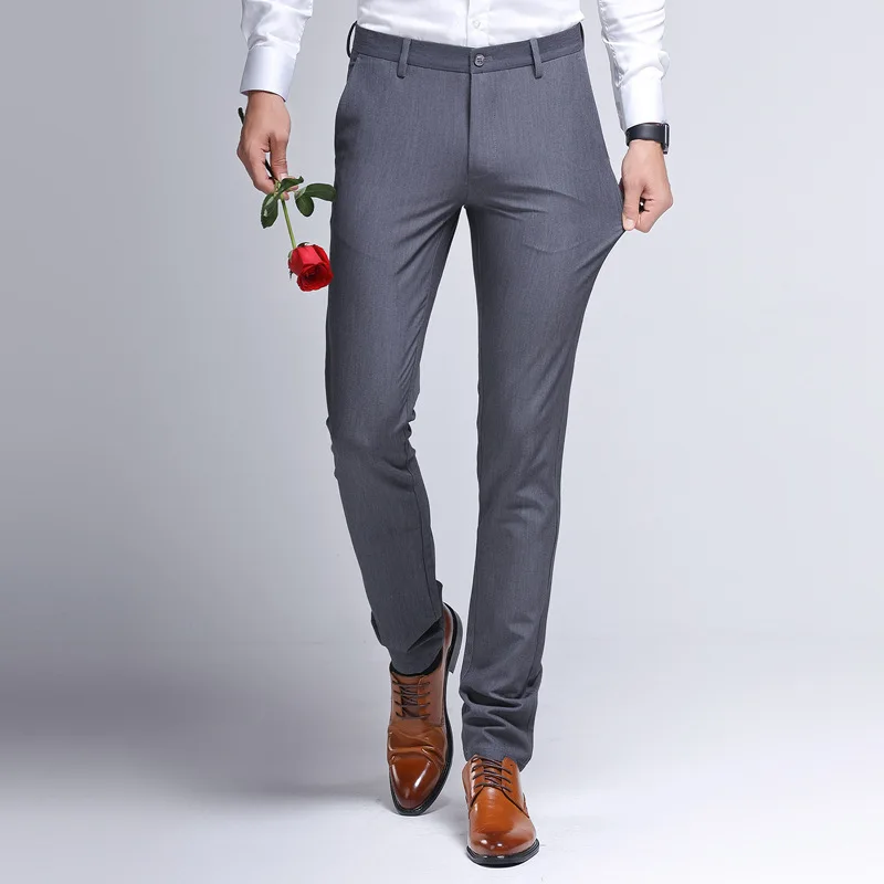 

Office Trousers Men Big Size Business Classic Men's Office Pant 2019 Men Suit Pants Men's Slim Fit Dress Pants