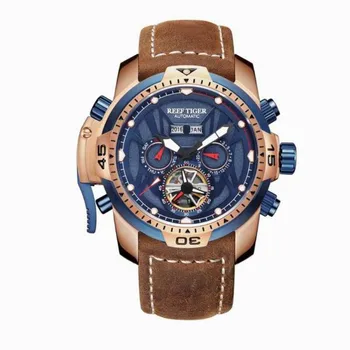 

Reef Tiger/RT Sport Watch Men Rose Gold Transformer Edition Waterproof Military Mechanical Wrist Watch Relogio Masculino RGA3532