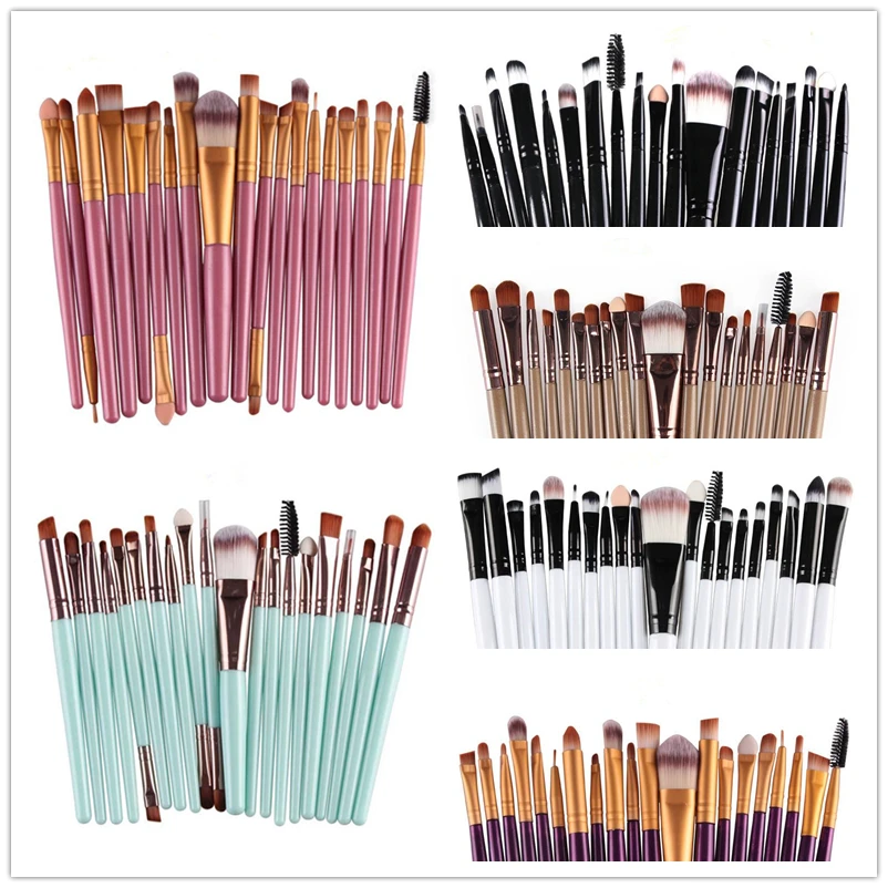 20Pcs Cosmetic Makeup Brushes Set Powder Foundation Eyeshadow Eyeliner