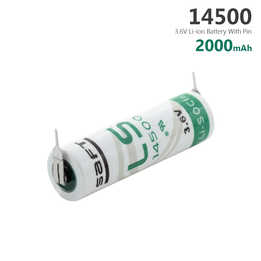 YCDC AA 14500 3,6 V 2000mAh литиевая батарея для газового счетчика сигнализации LS-14500 ER14505 с контактами