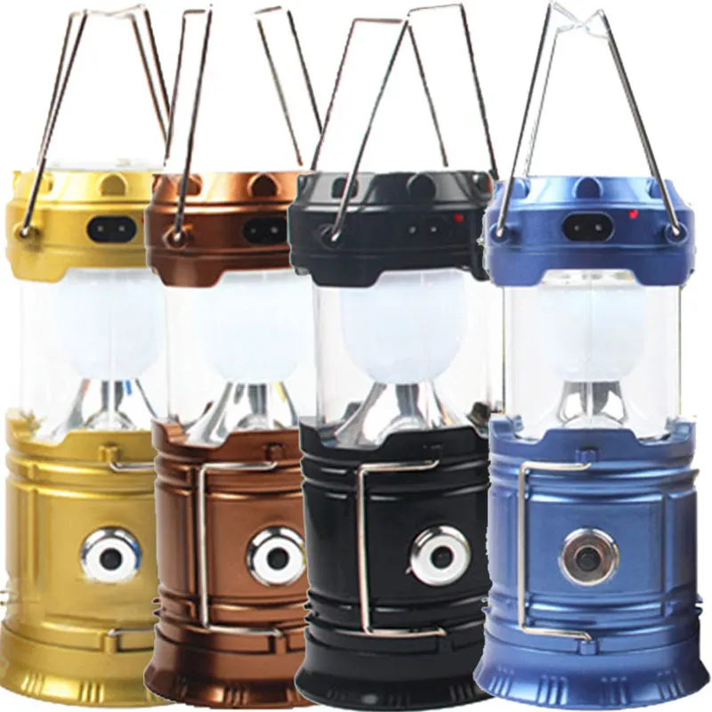 

US Plug Solar Rechargeable Led Camping Lantern Flashlight Ultra Bright Collapsible Solar Camping Light for Outdoor Hiking JDH99