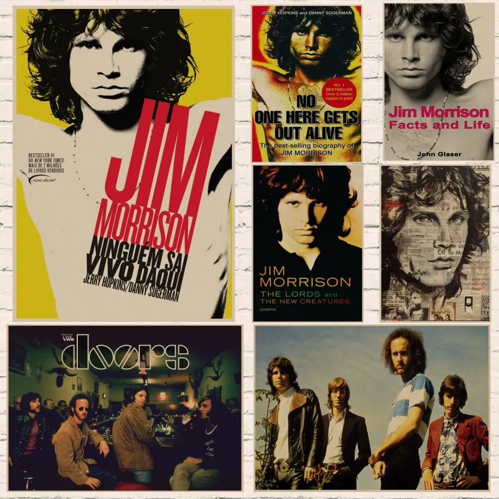 Винтажный Ретро рок браслет Jim Morrison музыкальная гитара крафт бумага Постер